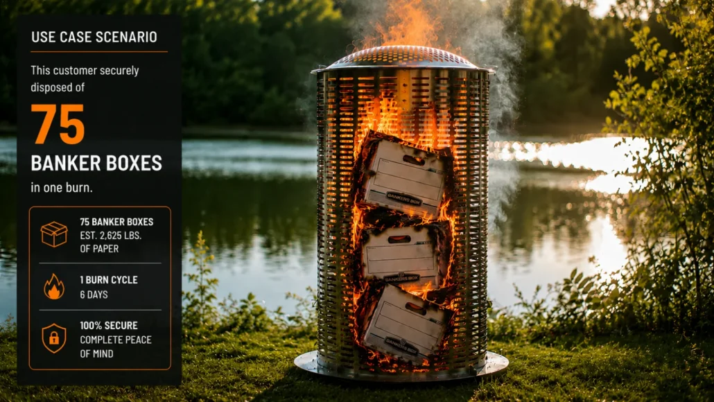 banker boxes burn bulk