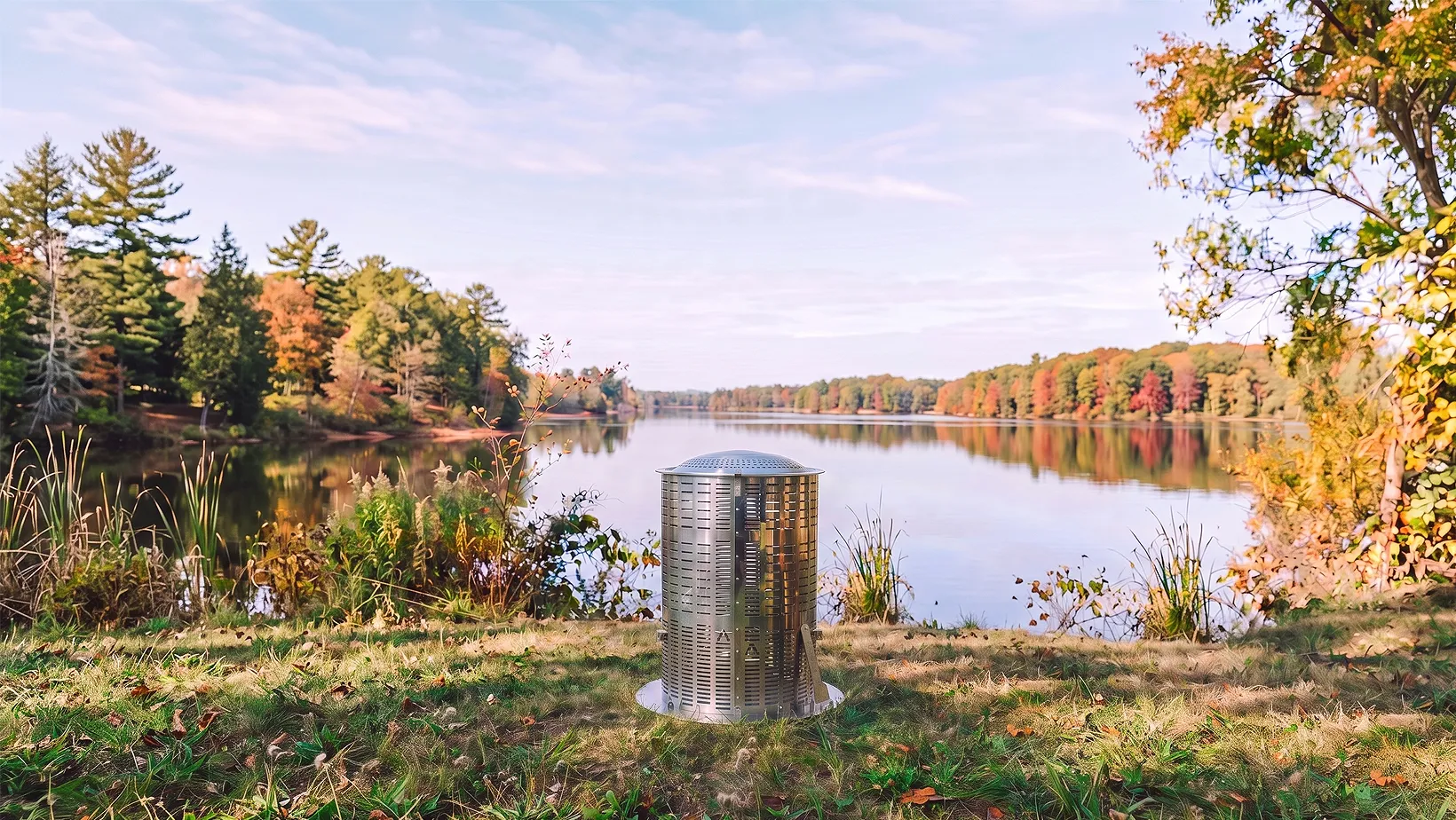 55-gallon stainless steel burn barrel